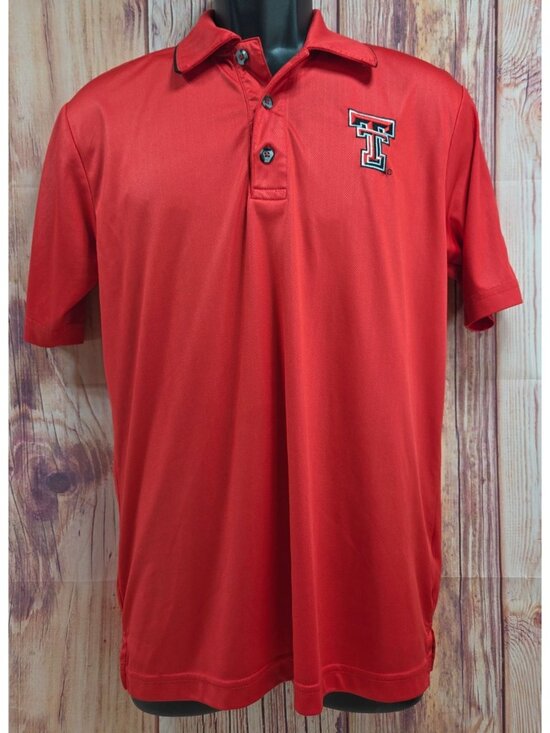 Champion Other - Champion Texas Tech Red Raiders Red Polo Shirt Mens Small Athleticwear